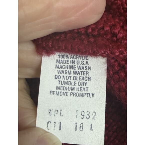 Tumbleweeds Women's Sweater Pullover 3/4 Sleeves 1 pocket Dk Red Sz L Classic - Picture 12 of 15